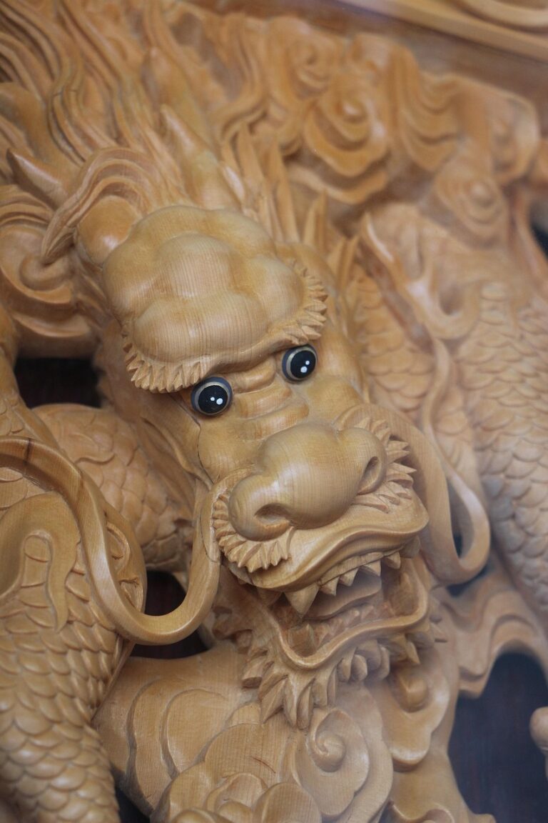 dragon, sculpture, woodcarving