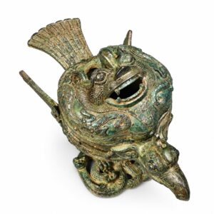 Eagle Catching Snake Bronze Incense Burner Boshan Censer, approved main product view.