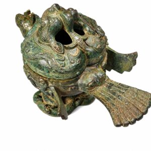 Eagle Catching Snake Bronze Incense Burner Boshan Censer, approved main product view.
