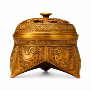 Dragon and Phoenix Copper Alloy Incense Burner, approved main product view.
