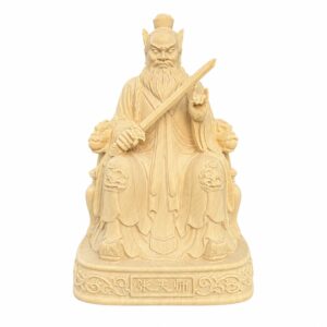 Zhang Daoling Zhengyi Patriarch Wood Statue, approved main product view.