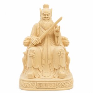 Zhang Daoling Zhengyi Patriarch Wood Statue, approved main product view.