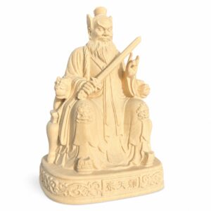 Zhang Daoling Zhengyi Patriarch Wood Statue, approved main product view.