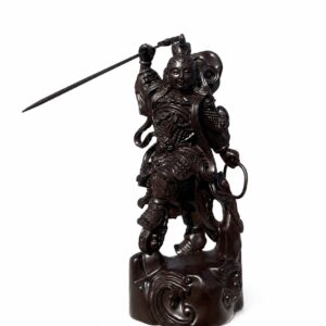 Nezha Third Prince Wood Statue, approved main product view.