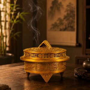 Toad Copper Alloy Incense Burner Animal Sculpture, approved main product view.