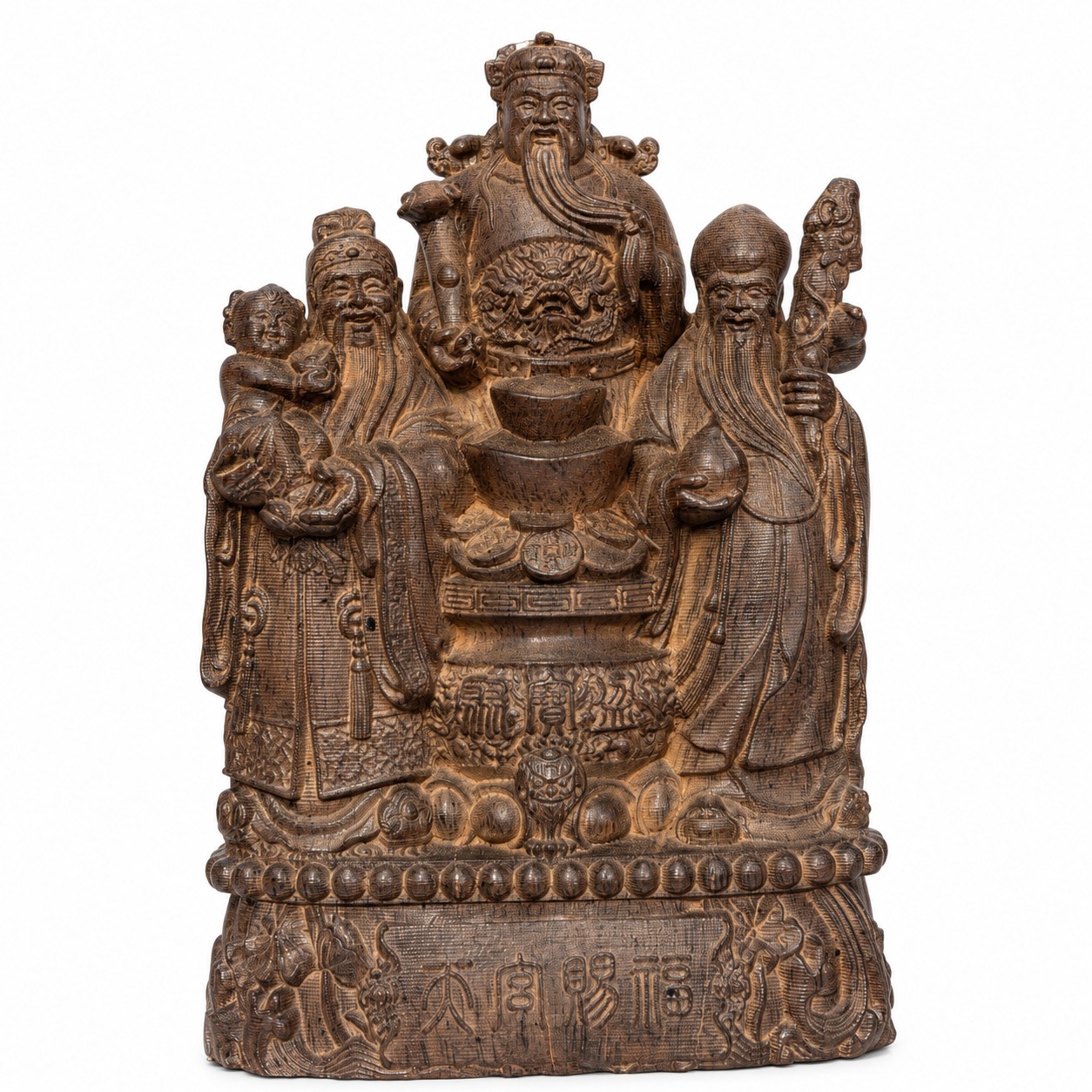 Three Stars Wood Figurine, approved main product view.