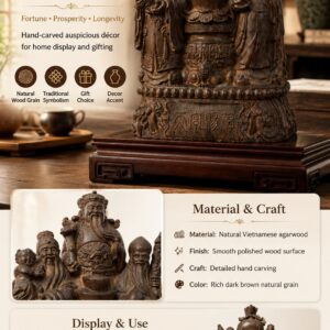 Three Stars Wood Figurine, approved main product view.
