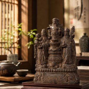 Three Stars Wood Figurine, approved main product view.