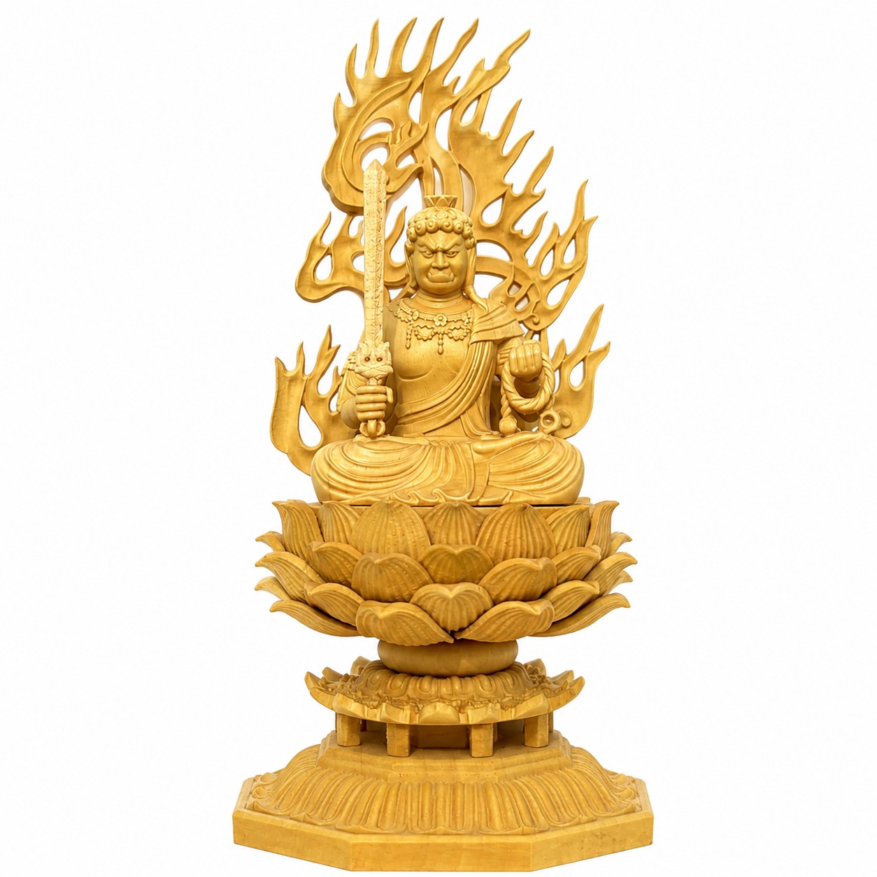 Approved product image of the Fudo Myoo Wood Statue.