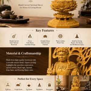 Approved product image of the Fudo Myoo Wood Statue; inspect the listed facts separately.