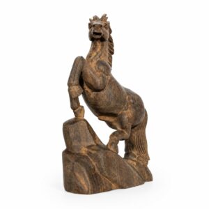 Zodiac Horse Wood Statue, approved main product view.