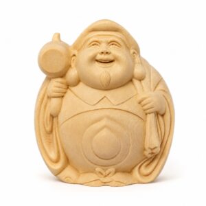 Ebisu and Daikokuten Wood Statue, approved main product view.