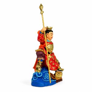 Nezha Wood Statue with Detailing, approved main product view.