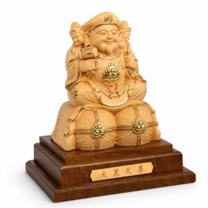 Approved product image of Mahakala Wood Statue. Inspect the listed facts separately.