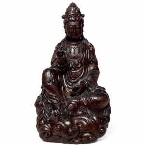 Avalokitesvara Bodhisattva Wood Statue, approved main product view.