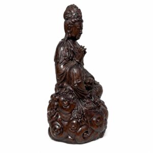 Avalokitesvara Bodhisattva Wood Statue, approved main product view.