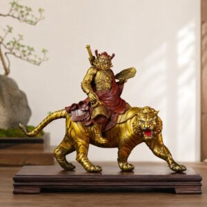 Zhong Kui Demon Queller Bronze Statue, approved hero product view.