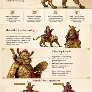 Zhong Kui Demon Queller Bronze Statue, approved main product view.