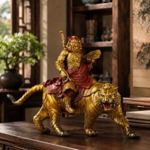 Zhong Kui Demon Queller Bronze Statue, approved main product view.