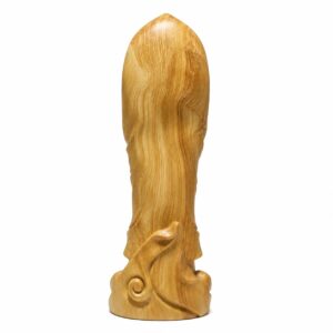 Approved product image of Joined Palms Buddha Wood Statue. Inspect the listed facts separately.