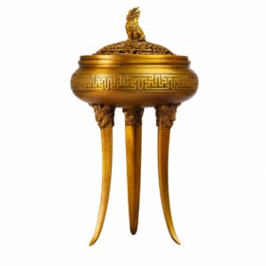 Qilin Three Legged Copper Alloy Incense Burner, approved main product view.