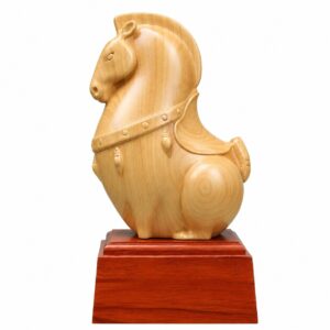 Tang Dynasty Horse Wood Statue, approved main product view.