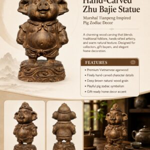 Zhu Bajie Wood Figurine, approved main product view.