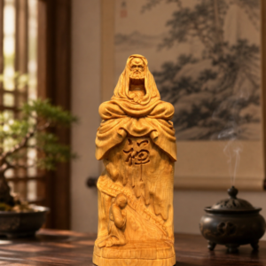 Bodhidharma Wood Figurine, approved main product view.