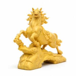 Galloping Horse Wood Statue, approved main product view.