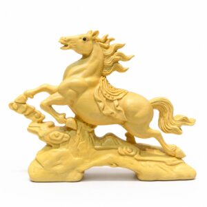 Galloping Horse Wood Statue, approved main product view.