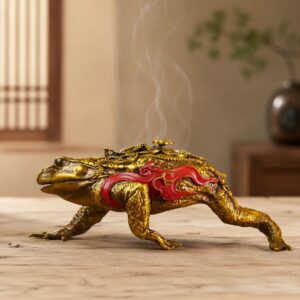 Money Toad Brass Incense Burner Beast Sculpture, approved hero product view.