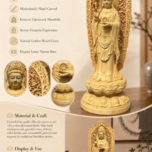 Nanhai Guanyin Bodhisattva Wood Statue, approved main product view.