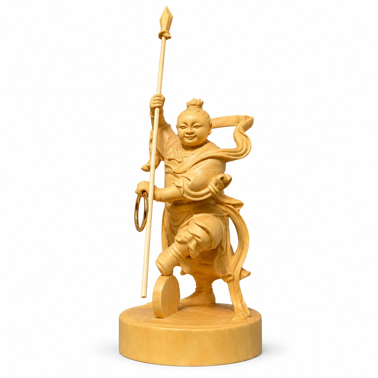 Approved product image of the Nezha Wood Statue