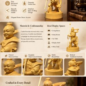Approved product image of Nezha Wood Statue. Inspect the listed facts separately.