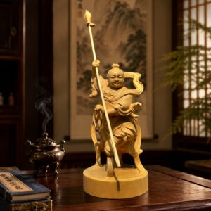 Approved product image of Nezha Wood Statue. Inspect the listed facts separately.