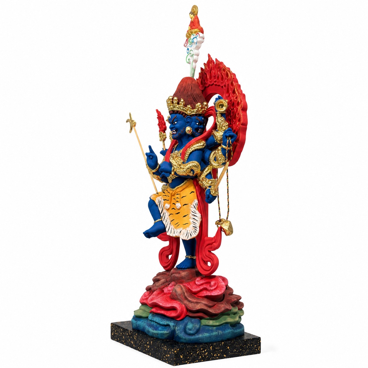 Uchusmha Vajra Wood Statue, approved main product view.