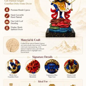 Uchusmha Vajra Wood Statue, approved main product view.