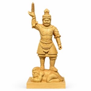 Four Heavenly Kings Wood Statue, approved main product view.