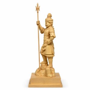 Four Heavenly Kings Wood Statue, approved main product view.