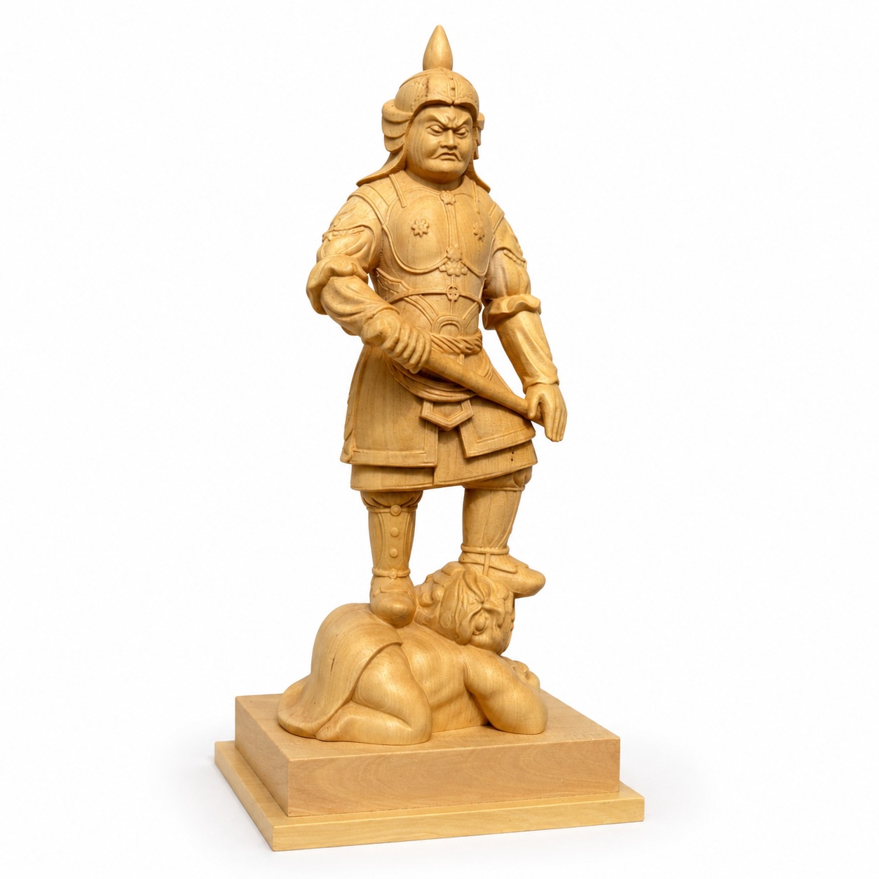 Four Heavenly Kings Wood Statue, approved main product view.