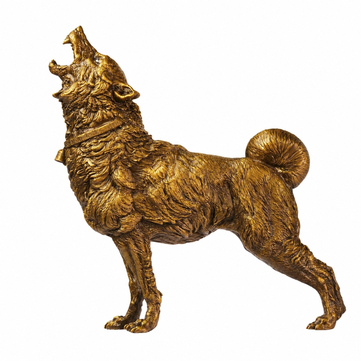 Dog Brass Sculpture, approved main product view.