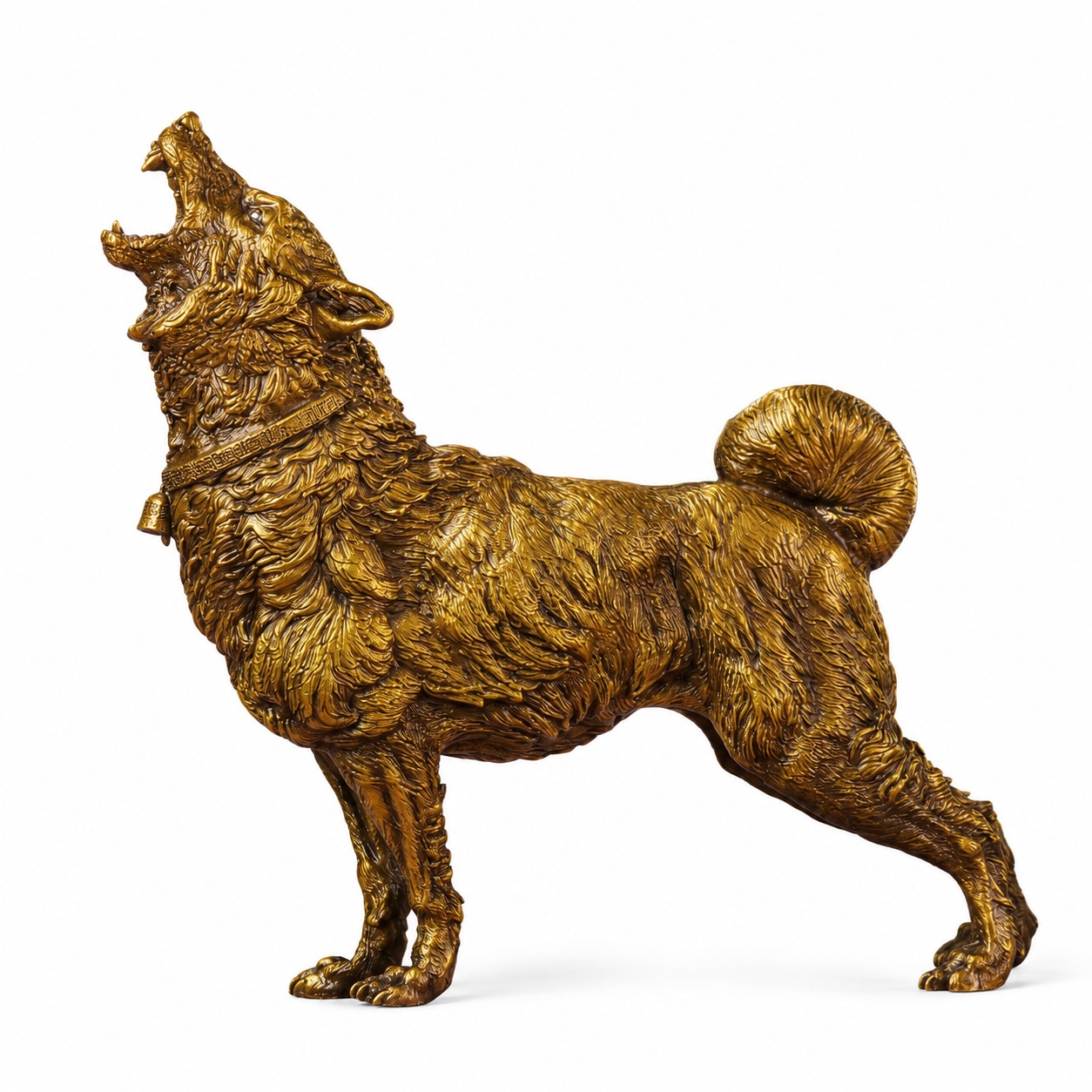 Dog Brass Sculpture, approved main product view.
