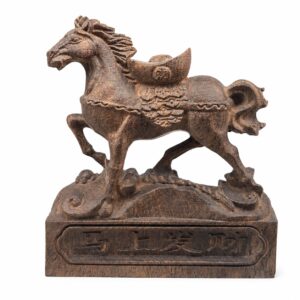 Horse Wood Statue, approved main product view.