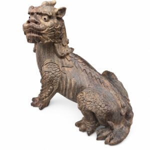 Di Ting Wood Statue Mythical Beast Figurine, approved main product view.