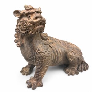 Di Ting Wood Statue Mythical Beast Figurine, approved main product view.