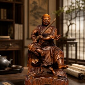 Approved product image of Zhenwu Wood Statue. Inspect the listed facts separately.