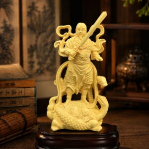 Xuantian Shangdi Zhenwu Wood Statue, approved scene product view.