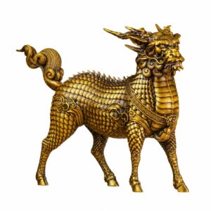 Qilin Beast Brass Statue, approved main product view.