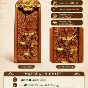 Wood Token Five Command Statue, approved main product view.