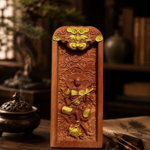 Wood Token Five Command Statue, approved scene product view.